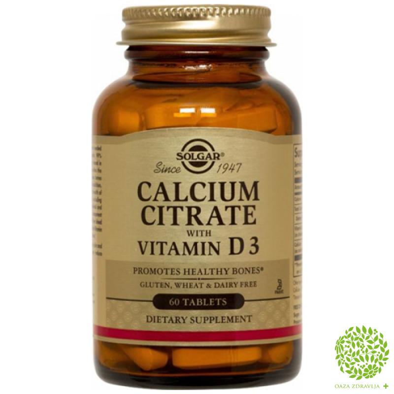 Ca Citrat Vitamin D3 60 Tableta Oaza Zdravlja