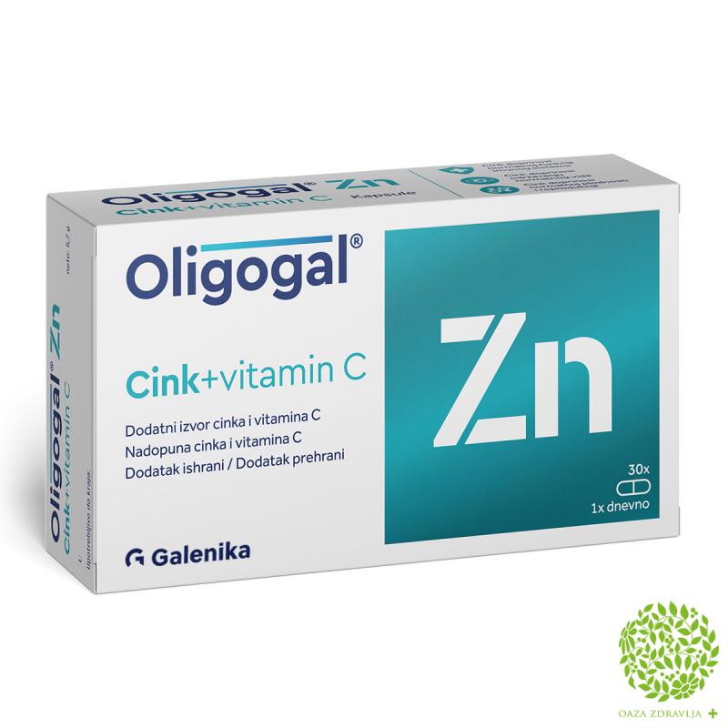 Oligogal Zn Vitamin C 30 Kapsula Oaza Zdravlja