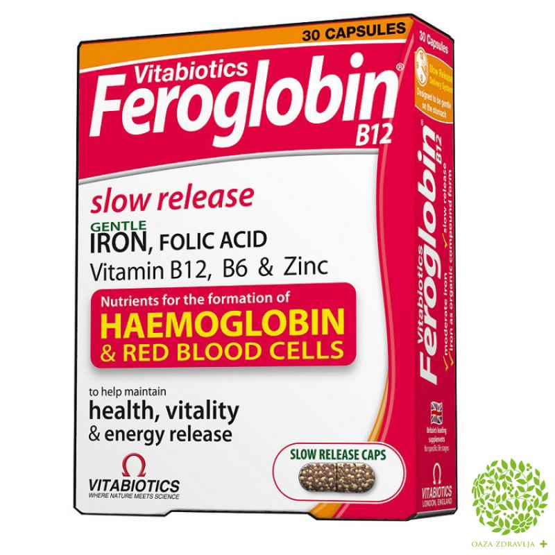 Feroglobin B12 Sporo Oslobađanje 30 Kapsula Oaza Zdravlja