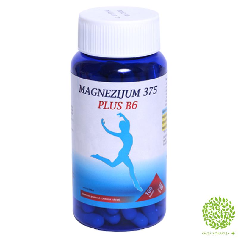 Magnezijum 375 Plus B6 100 Kapsula Oaza Zdravlja