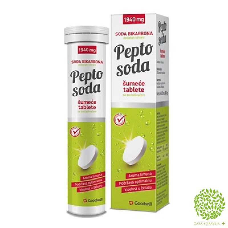 Pepto Soda 20 Sumecih Tableta Oaza Zdravlja